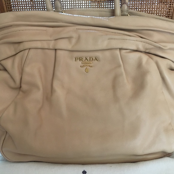 Prada Nappa Frills Leather Handbag in Color Caramello with Dustcover Bag - Picture 5 of 15